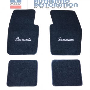 1964-1969 Plymouth Barracuda Floor Mat Set Choose Carpet Color & Logo