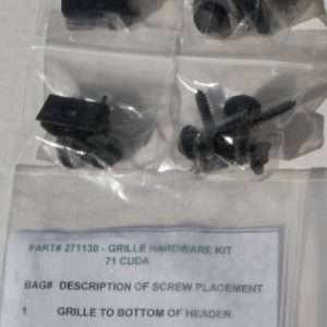 1971 Plymouth Cuda And Barracuda Grille Mounting Hardware Kit 25 Piece Set