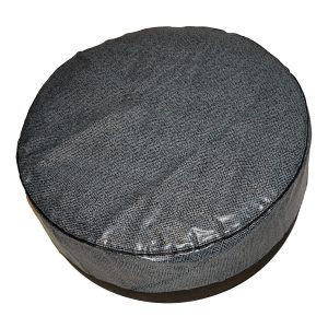 1960-1976 Mopar Vinyl Fleece Backed Spare Tire Cover With Gray Herringbone Pattern 